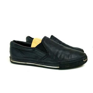 Converse John Varvatos Black Leather Slip-on Sneaker Men Size 9.5 Women 11